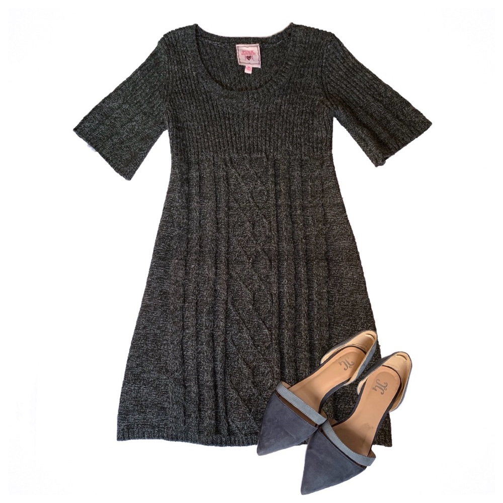 Pink Republic 3/4 Sleeve Knit Sweater Dress